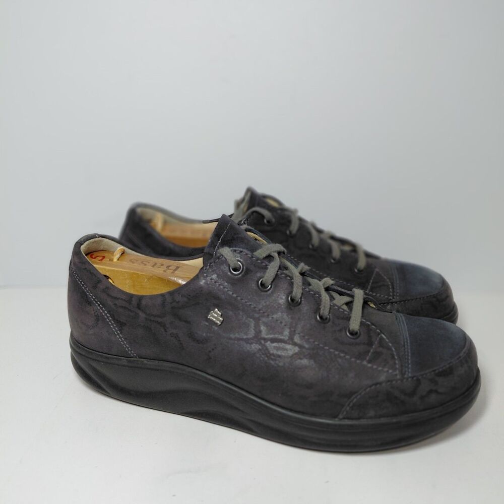 Finn Comfort Ikebukuro Oxford Shoes Black Leather Casual Women's Sz 9 US/ 6.5 UK